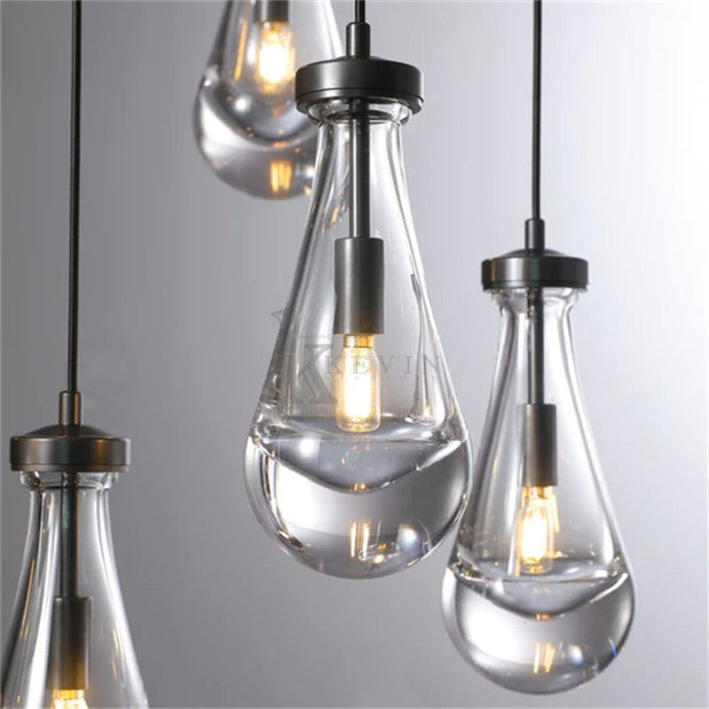 Camelia Raindrop Modern Linear Chandelier 54‘’, 72" chandelier Kevin Studio Inc