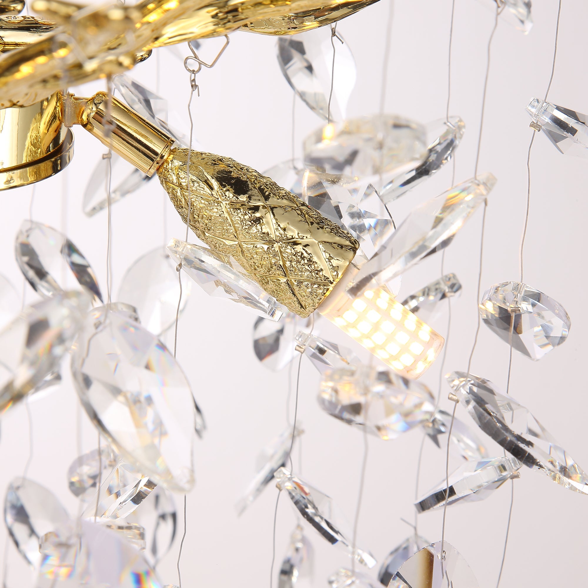Aether Modern Clear Crystal Table Lamp For Bedroom, Gold Table Lamp table lamp Kevin Studio Inc