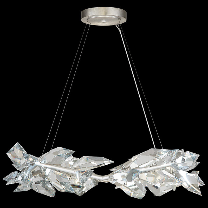Aurelia Crystal Prism Round Crystal Chandelier 34" D Kevin Studio Silver