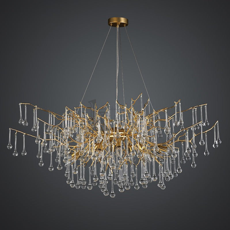 Lanny Modern Crystal Chandelier Round Branch Chandelier Lighting Branch Chandelier Kevin Studio Inc