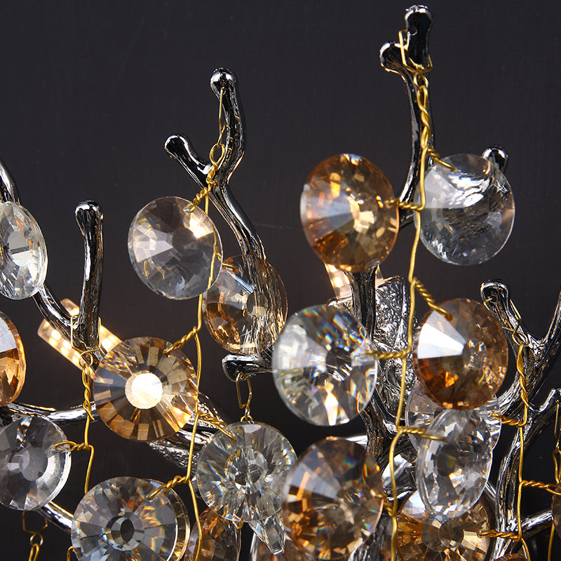 Thisbe Modern Round Gold Clear Crystal Wall Sconce For Bedroom Wall Light Fixtures Kevin Studio Inc