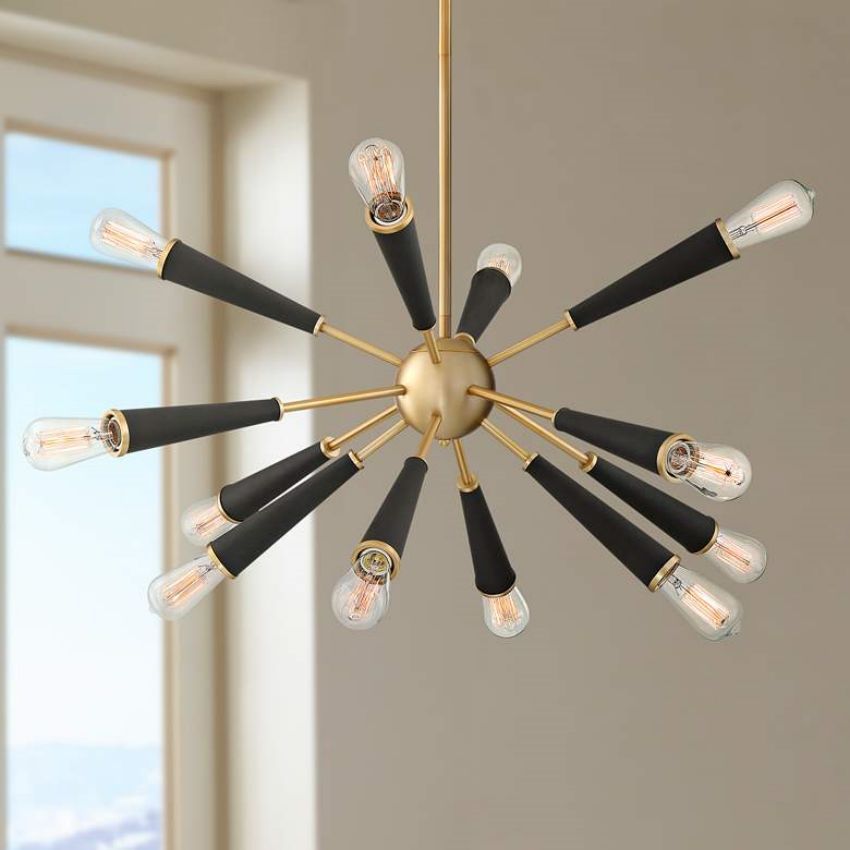 Kaitlyn Modern 12-Light Sputnik Chandelier For Living Room Chandeliers Kevin Studio Inc