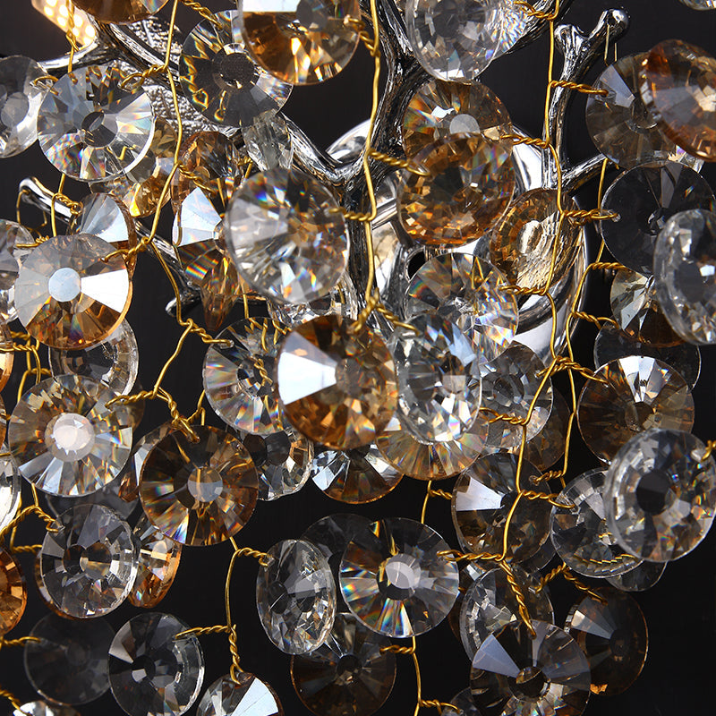 Thisbe Modern Round Gold Clear Crystal Wall Sconce For Bedroom Wall Light Fixtures Kevin Studio Inc