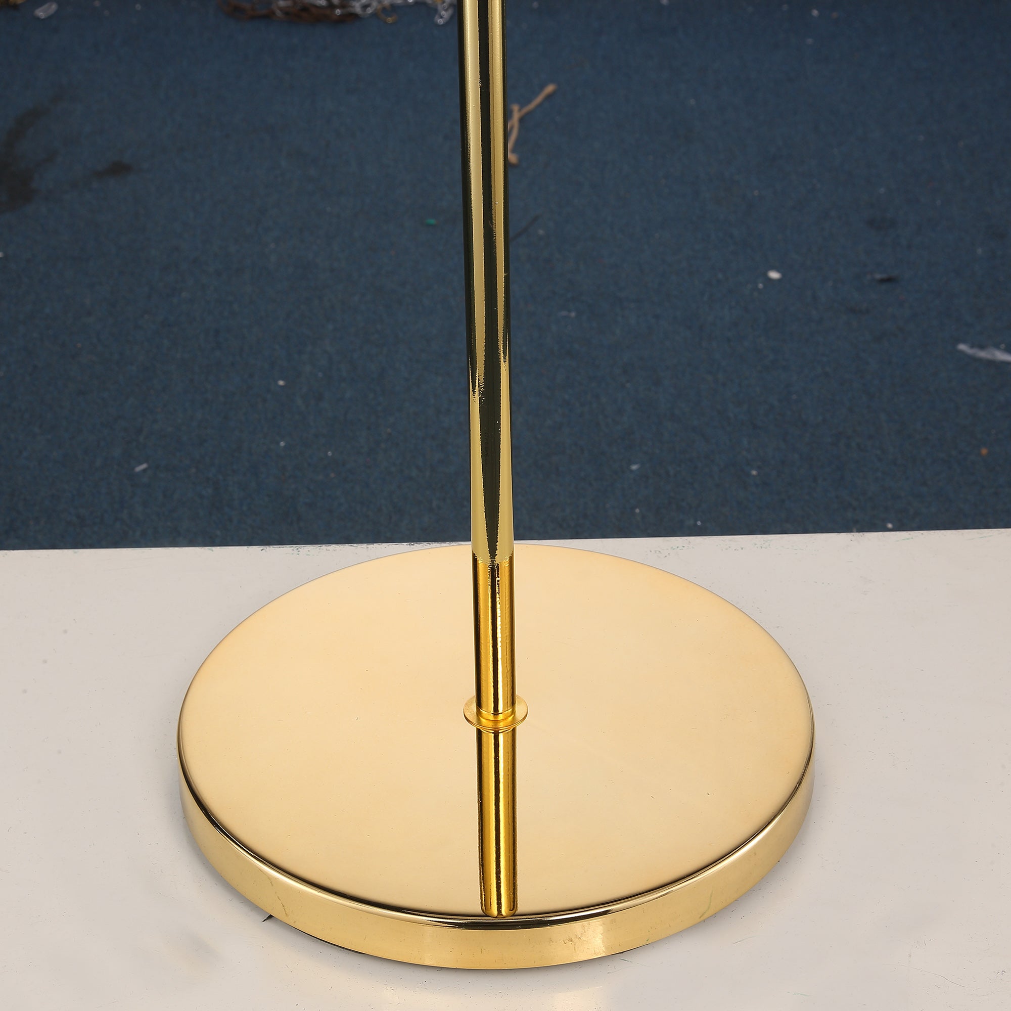 Helios Modern Gold Clear Crystal Floor Lamp For Bedroom, Living Room Floor standing lamps Kevin Studio Inc