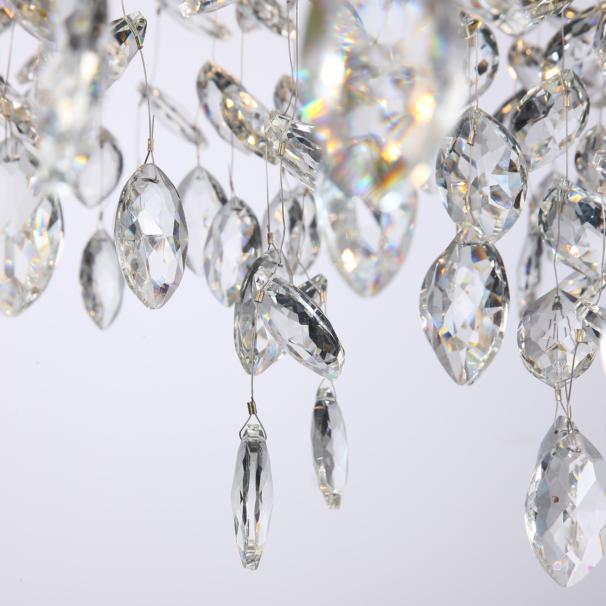 Helios Modern Oval Gold Clear Crystal Branch Chandelier For Living Room Branch Chandelier Kevin Studio Inc