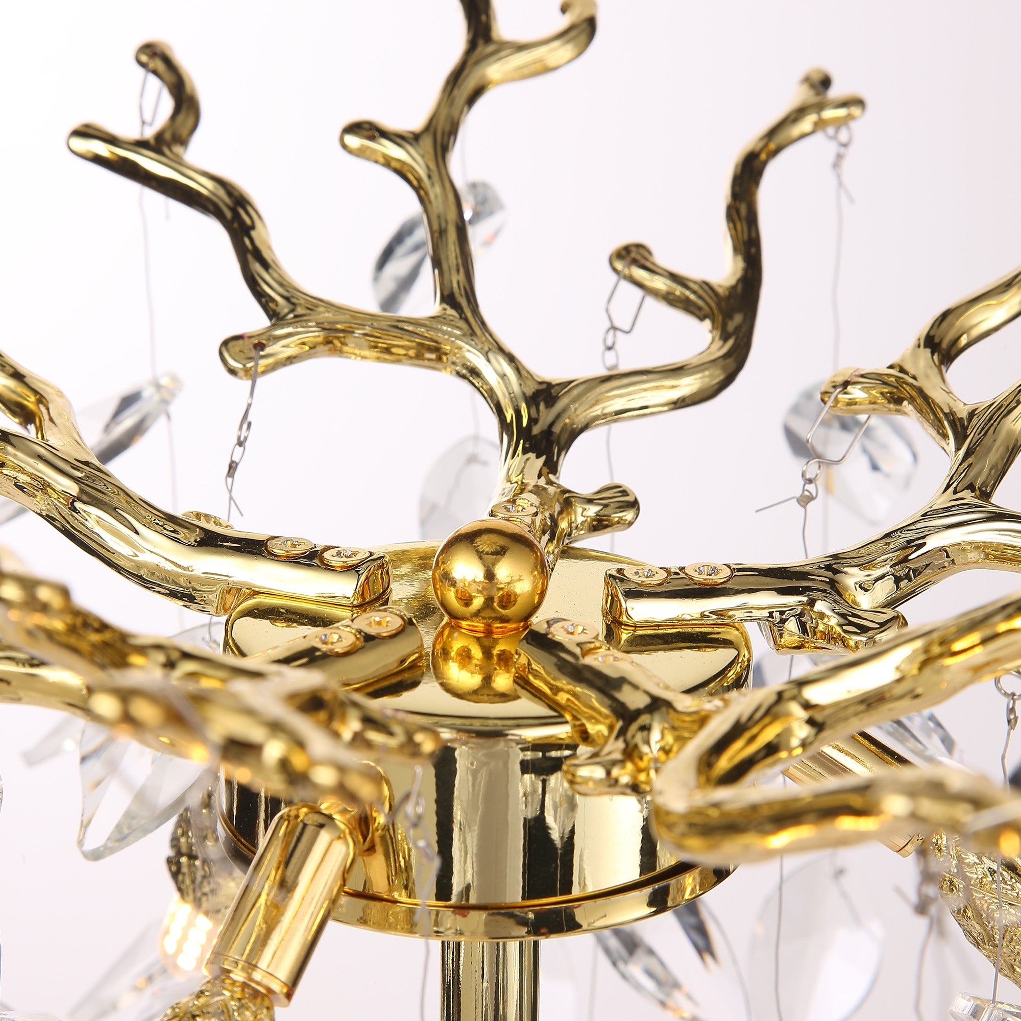Aether Modern Clear Crystal Table Lamp For Bedroom, Gold Table Lamp table lamp Kevin Studio Inc