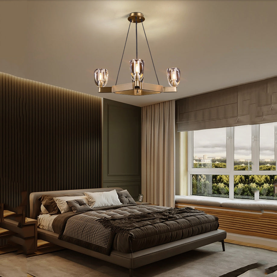 Taylor Modern Square Crystal Chandelier For Bedroom Chandelier Kevin Studio Inc