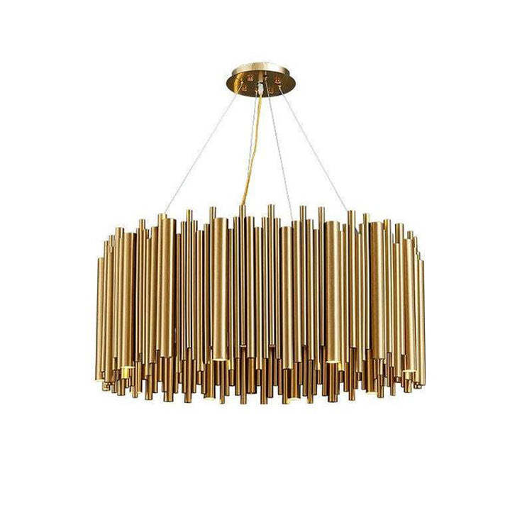 Makayla Modern Stainless Steel Round Chandelier For Living Room Chandeliers Kevin Studio Inc