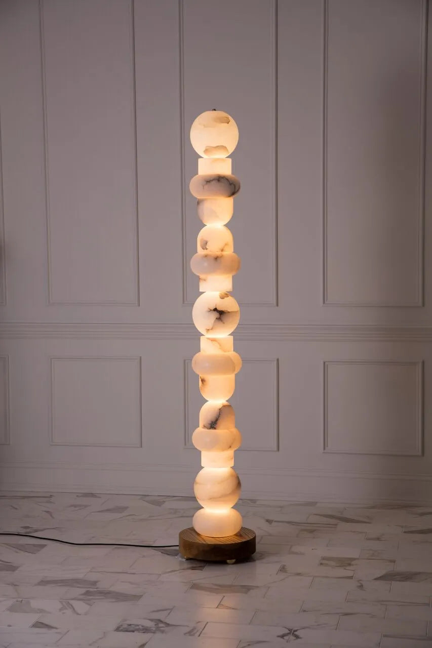 Alabaster Totem 16 Floor Lamp, Living Room Standing Lamp Floor standing lamps Kevin Studio Inc