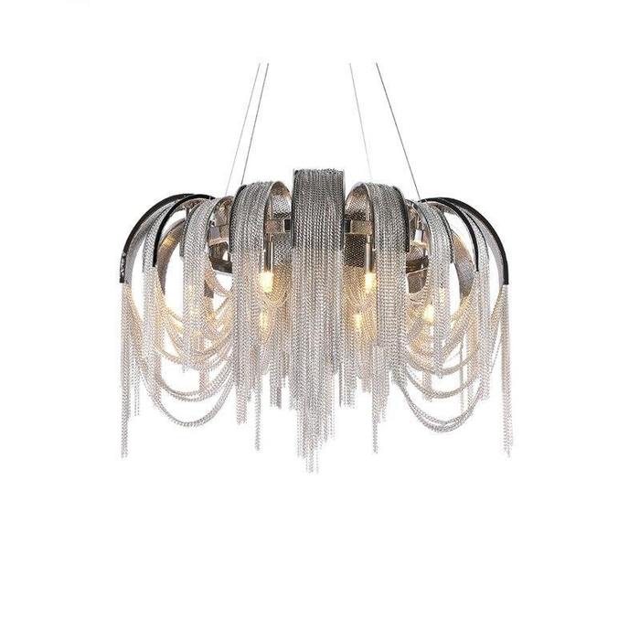 Flavio Modern Luxury Aluminum Chain Tassel Chandelier Chandelier Kevin Studio Inc