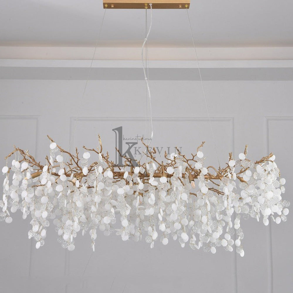 Leina American Creative Modern Branch Linear Chandelier Branch Chandelier Kevin Studio Inc