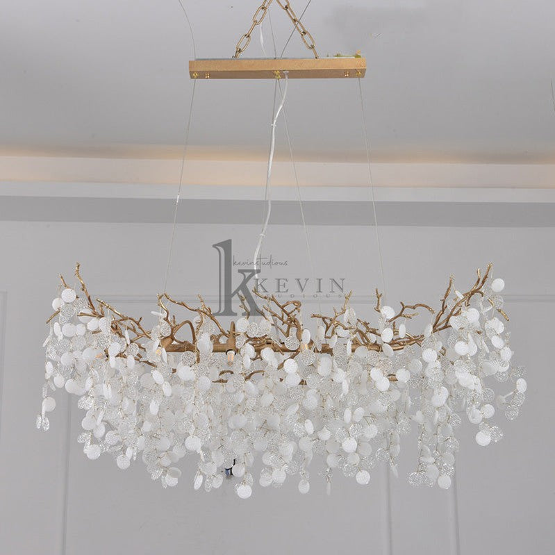 Leina American Creative Modern Branch Linear Chandelier Branch Chandelier Kevin Studio Inc