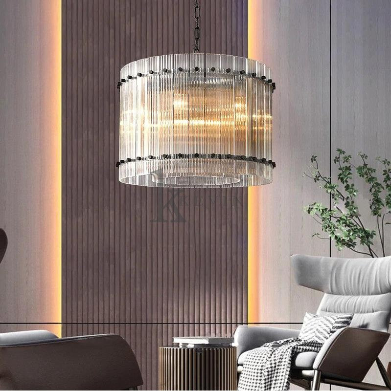 Soria Modern Glass Round Chandelier 22", 37", 48", 60" chandelier Kevin Studio Inc