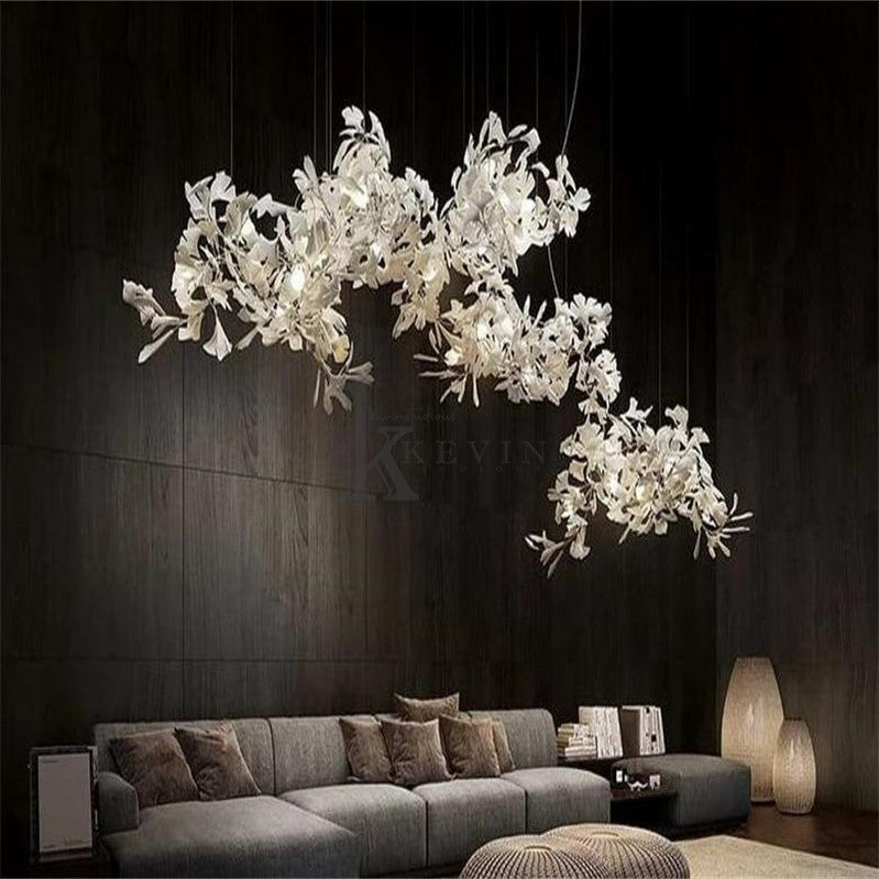 Katrin Porcelain Ginkgo Branch Chandelier Branch Chandelier Kevin Studio Inc 70.9''L