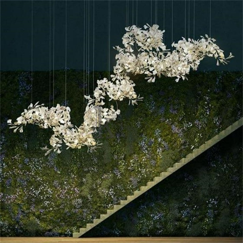 Katrin Porcelain Ginkgo Branch Chandelier Branch Chandelier Kevin Studio Inc 98.5''L