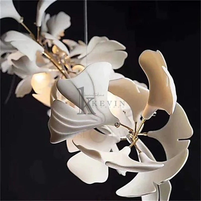 Katrin Porcelain Ginkgo Branch Chandelier Branch Chandelier Kevin Studio Inc