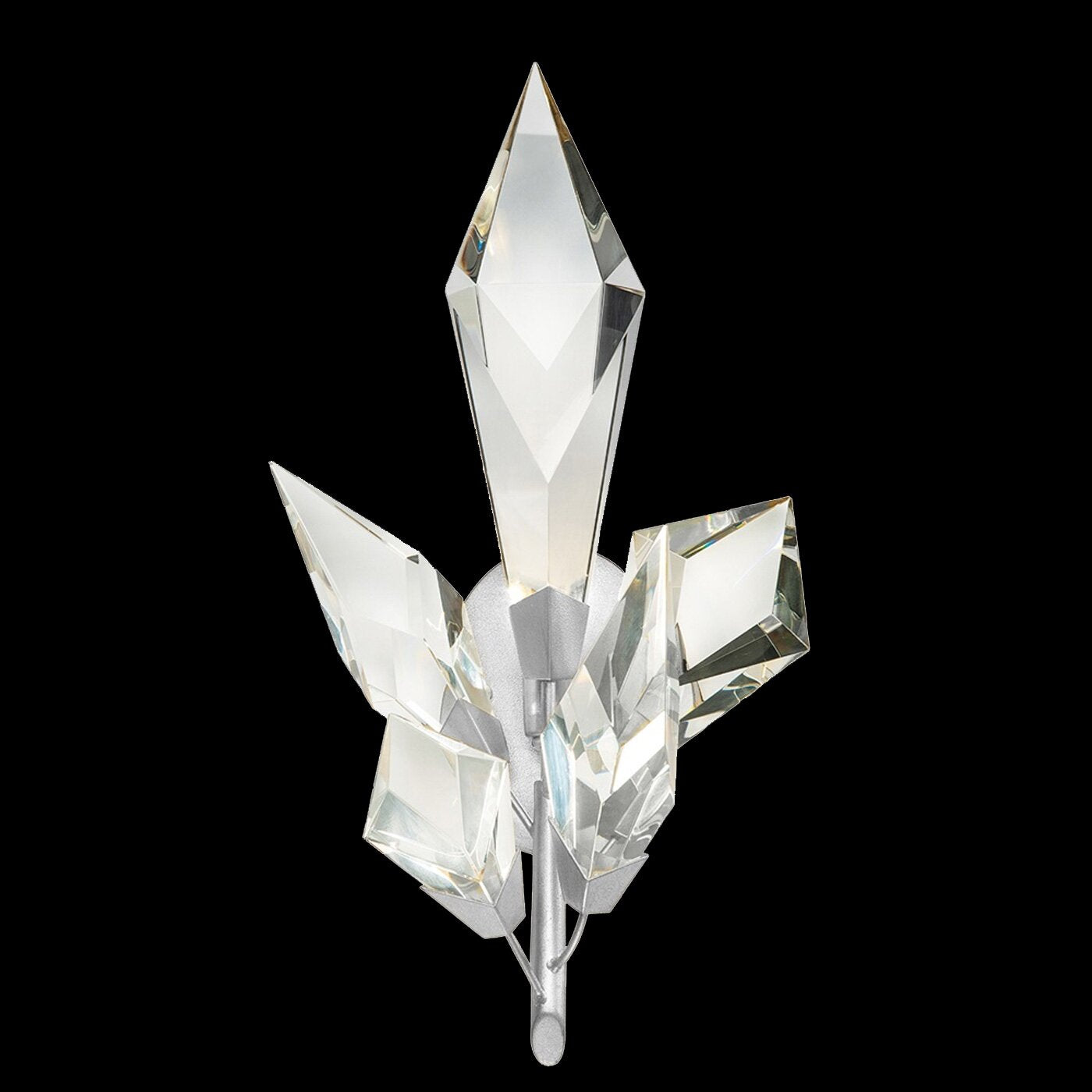 Aurelia Crystal Prism Crystal Wall Lamp Kevin Studio Silver Leaf