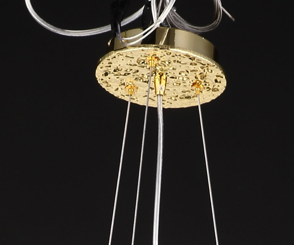 Hades Modern Gold Blossom Crystal Round Branch Chandelier For Living Room Branch Chandelier Kevin Studio Inc