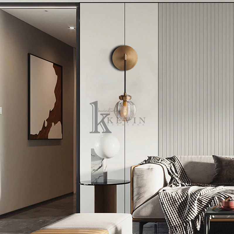 Kalita Modern Pearl Crystal Wall Sconces 1 Light wall sconce Kevin Studio Inc