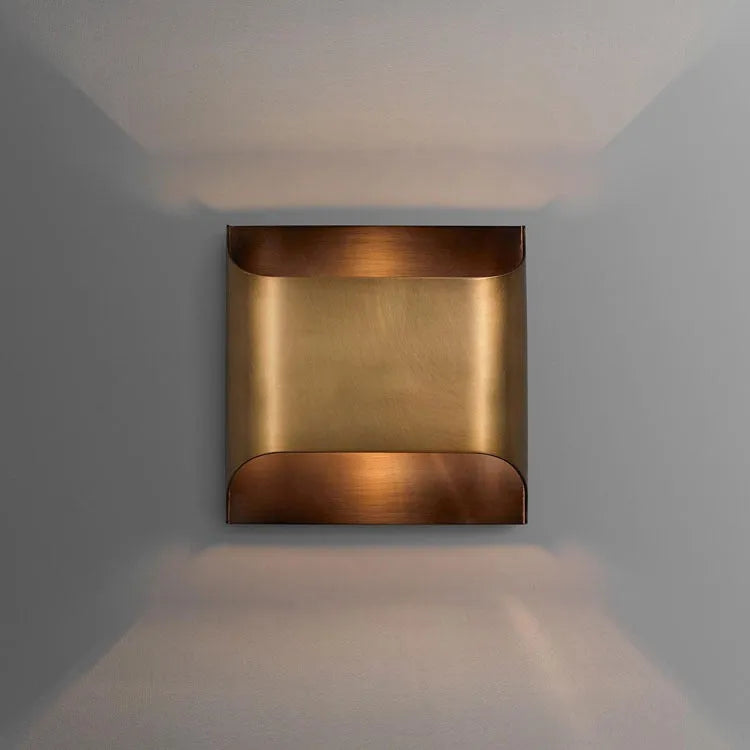 Unity Modern Brass Square Wall Sconce For Bedroom, Living Room wall sconce Kevin Studio Inc