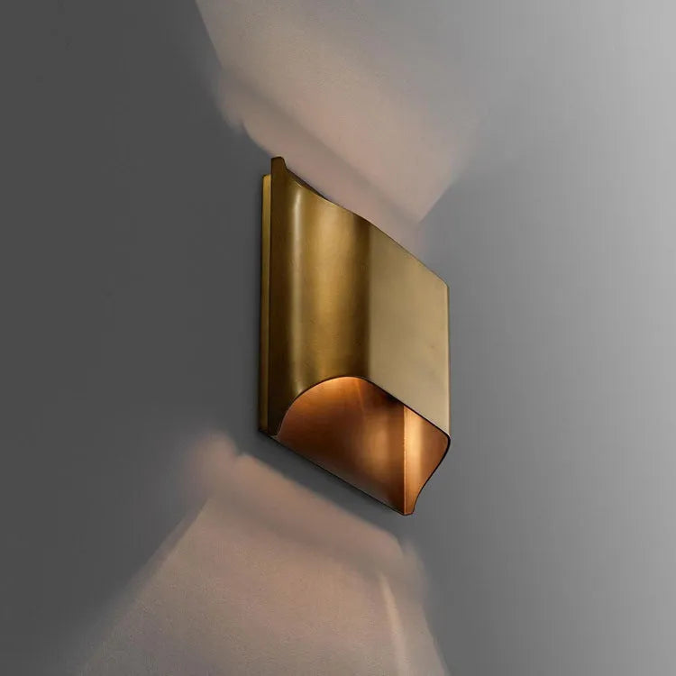 Unity Modern Brass Square Wall Sconce For Bedroom, Living Room wall sconce Kevin Studio Inc