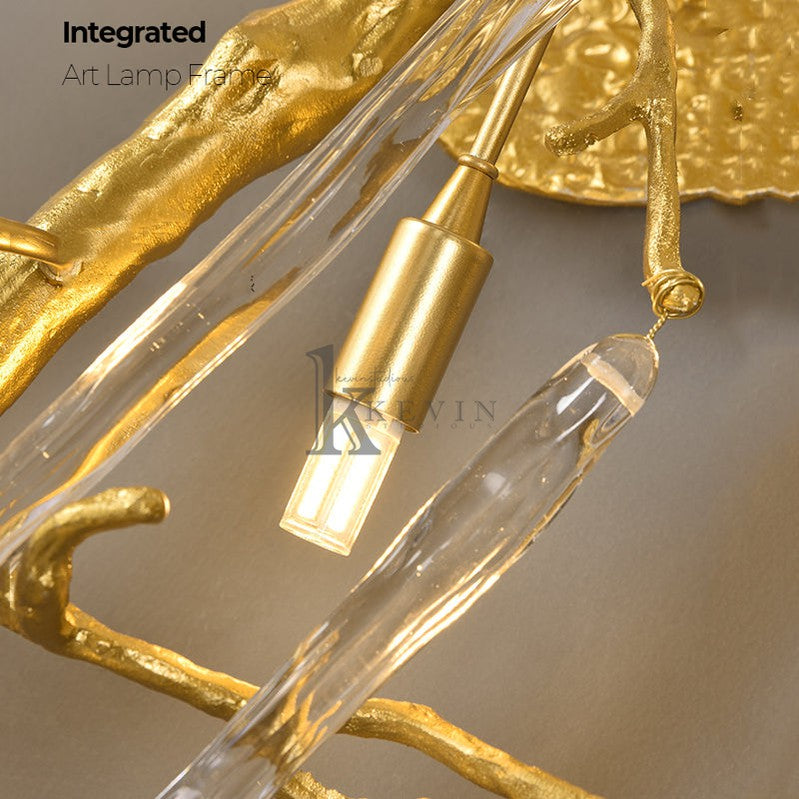 Beathe Light Luxury Crystal Branch Wall Sconce Wall Sconce Kevin Studio Inc