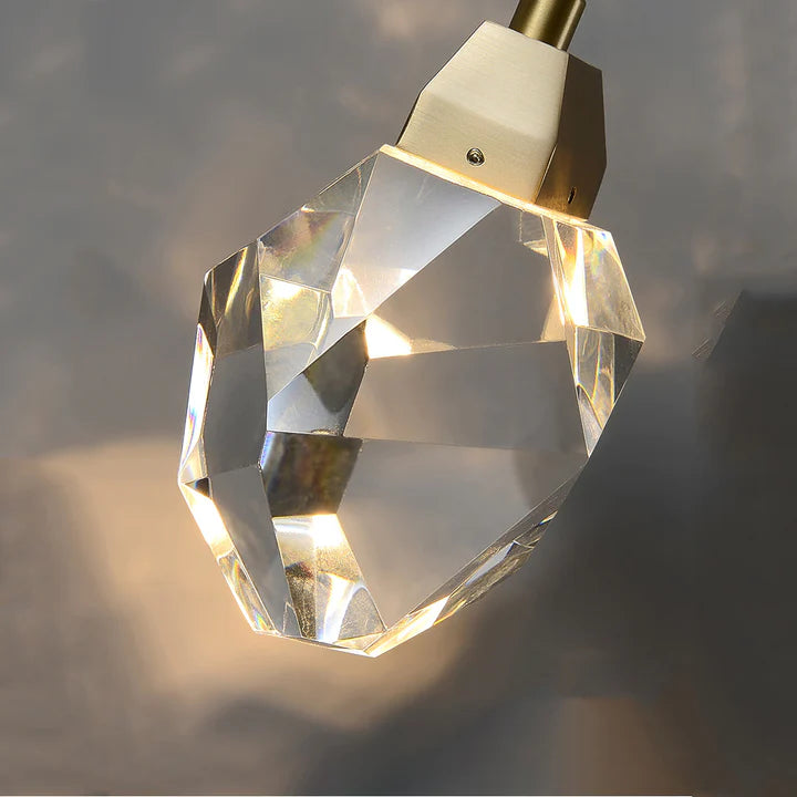 Chaney Modern Faceted Crystal Pendant Lights Beside Bed Pendant Light Kevin Studio Inc
