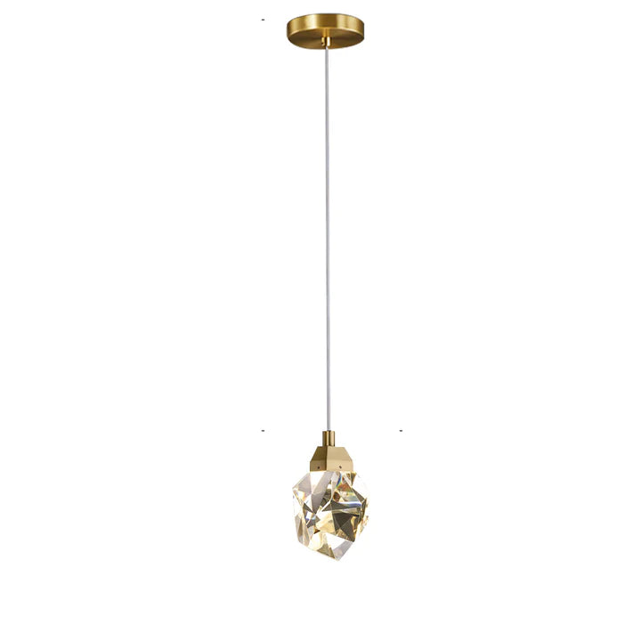 Chaney Modern Faceted Crystal Pendant Lights Beside Bed Pendant Light Kevin Studio Inc