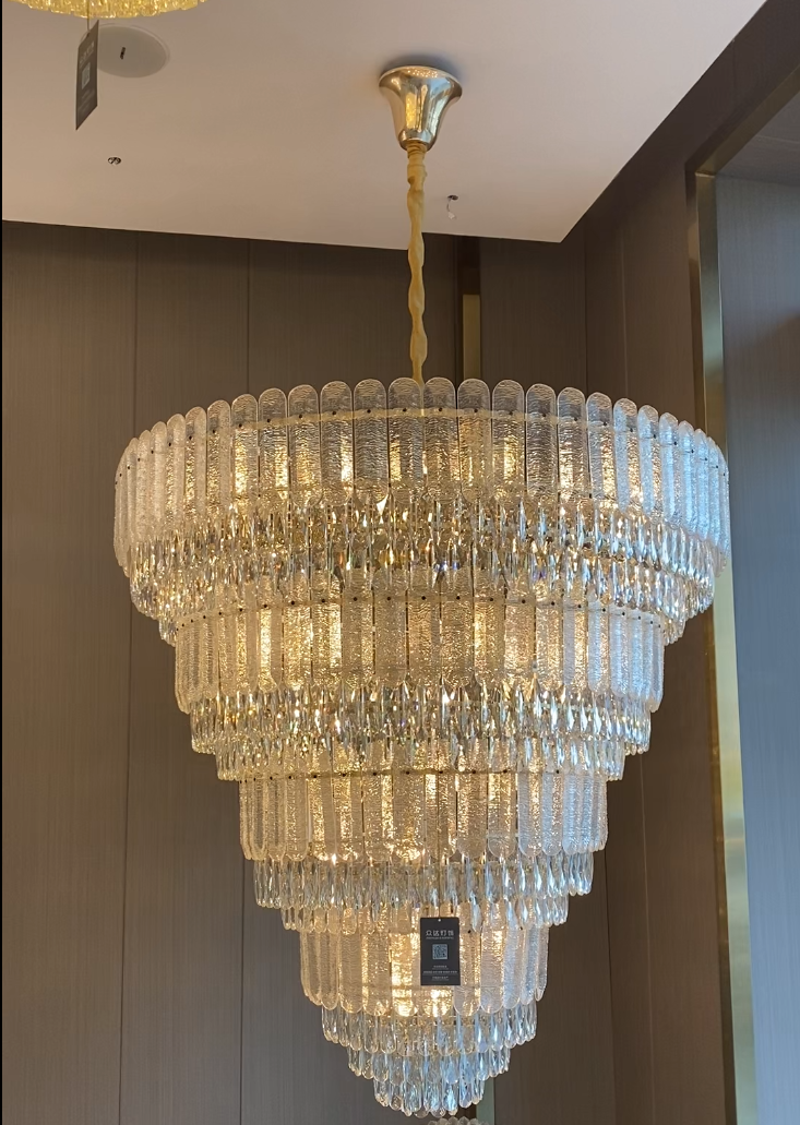 Oversized Multi-layers Luxury Gold Crystal Chandelier For Large Foyer/Hallway/Entryway Chandeliers kevinstudiolives