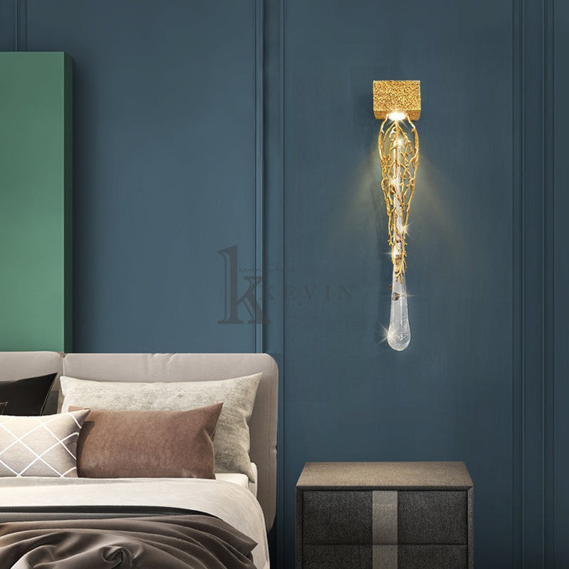 Slade Modern Branch Crystal Wall Sconce For Bedroom Wall Sconce Kevin Studio Inc