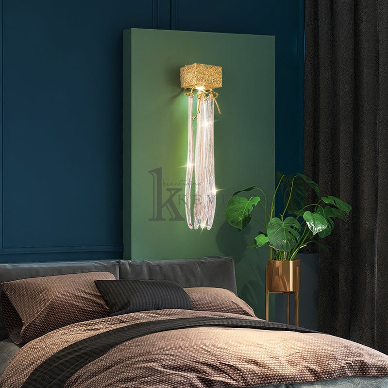 Slade Modern Branch Crystal Wall Sconce For Bedroom Wall Sconce Kevin Studio Inc