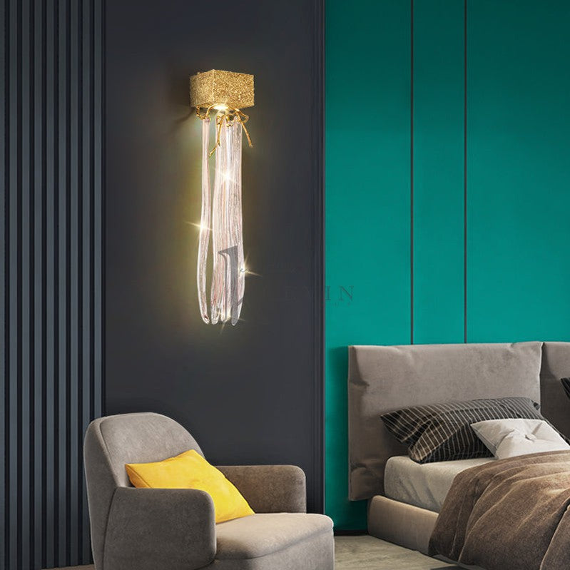 Slade Modern Branch Crystal Wall Sconce For Bedroom Wall Sconce Kevin Studio Inc