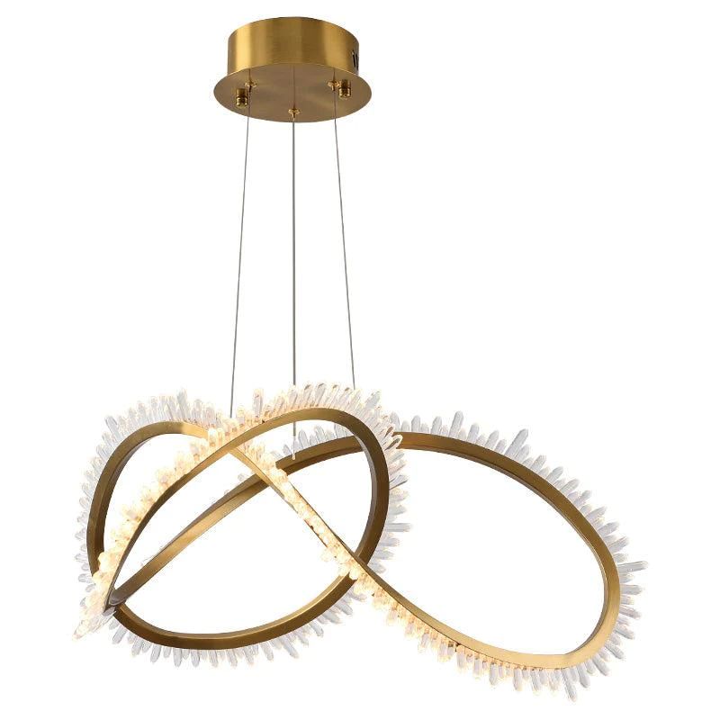 Tryggr Modern Rock Crystal Ring Chandelier For Living Room Chandelier Kevin Studio Inc