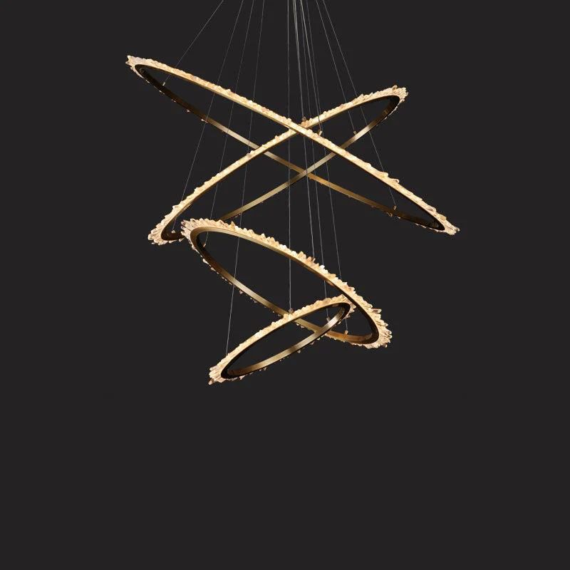 Gilat Modern Rock Crystal Ring Chandelier For Bedroom Chandelier Kevin Studio Inc 14.7" D+23.6" D+31.5" D+39.4" D