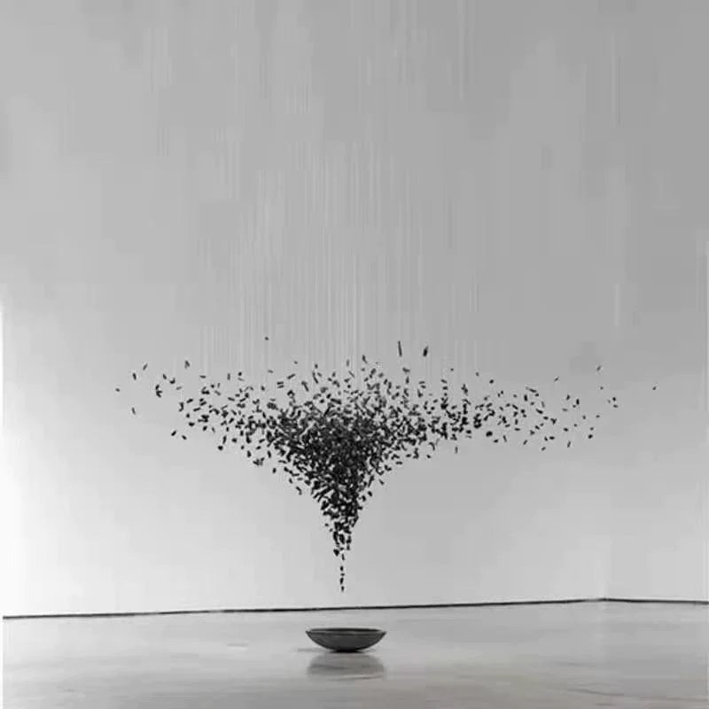 Rain Drop Crystal Falls Round Modern Chandelier For Staircase Chandeliers Kevin Studio Inc