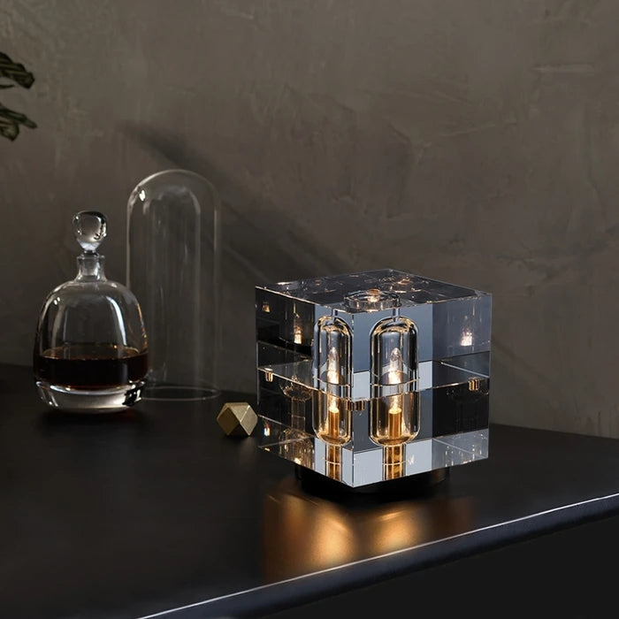 Glacon Cubic Modern Square Crystal Table Lamp Table Lamp Kevin Studio Inc