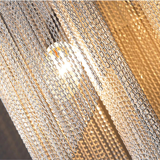 Flavio Modern Aluminum Chain Tassel Wall Sconce Wall Sconce Kevin Studio Inc