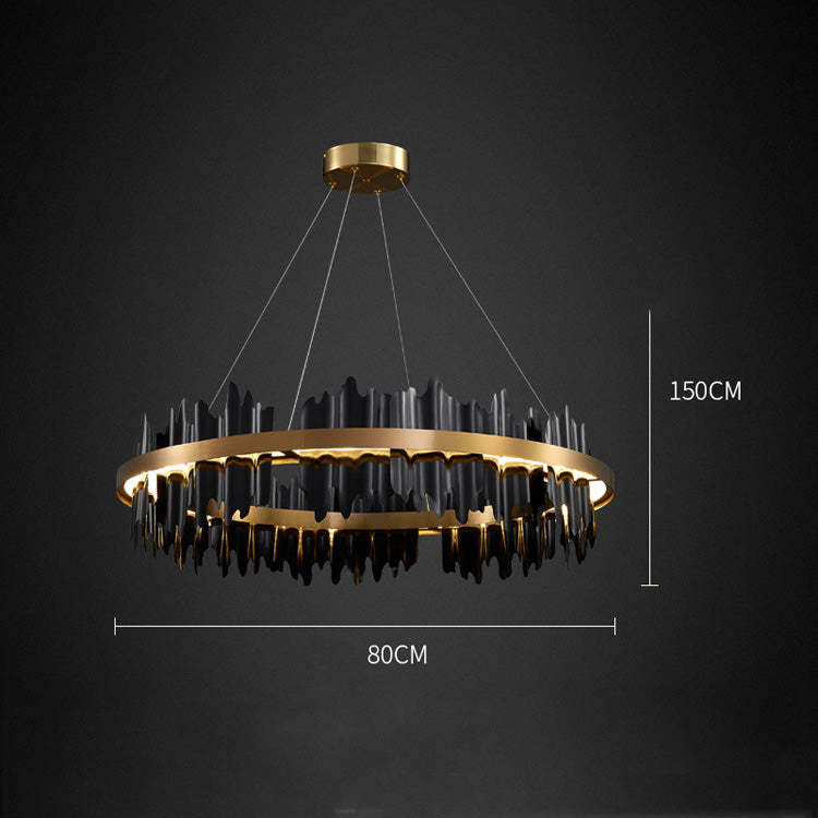 Victoria Modern Ring Round Chandelier For Living Room Chandelier Kevin Studio Inc 32" Style A