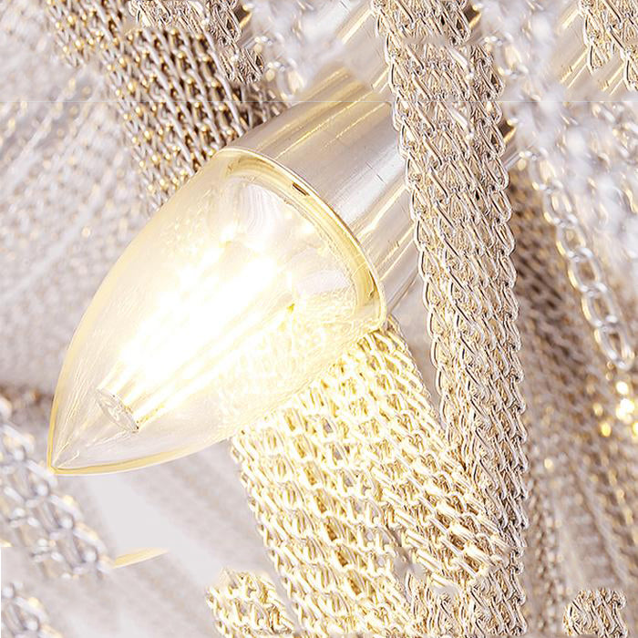 Flavio Modern Aluminum Chain Tassel Chandelier, Contemporary chandelier lighting Chandelier Kevin Studio Inc