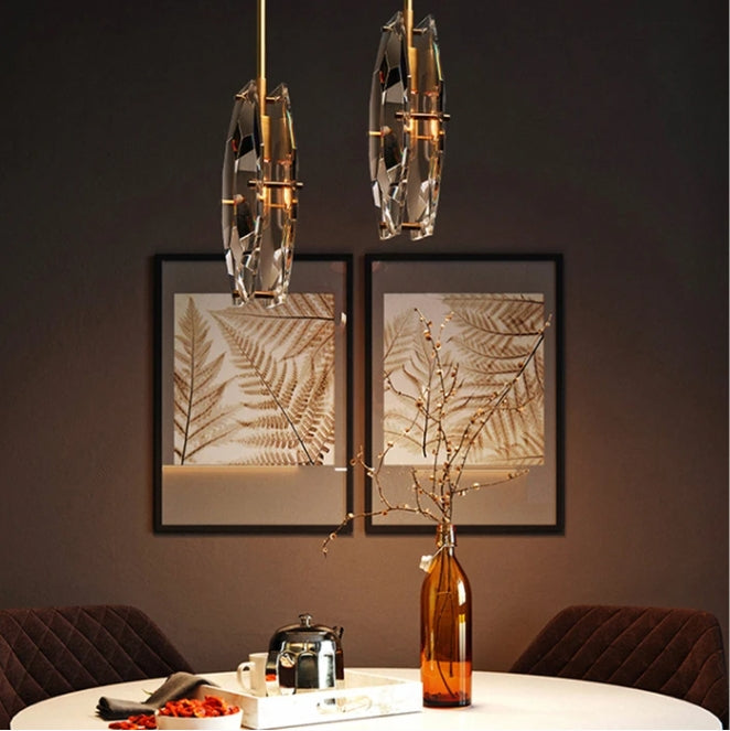Brisa Simple Faceted Crystal Pendant Lighting, Hanging Light For Kitchen Island, Bedroom Pendant Light Kevin Studio Inc