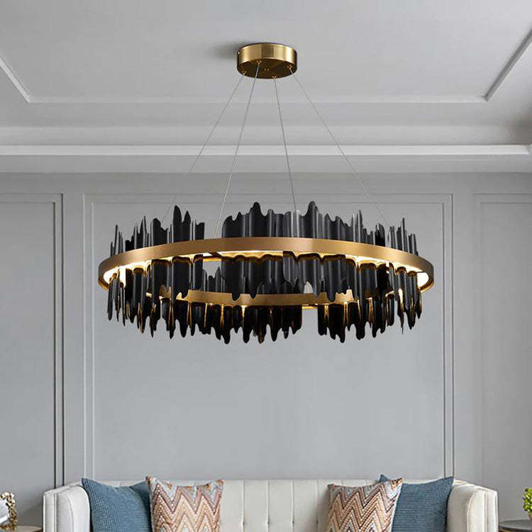 Victoria Modern Ring Round Chandelier For Living Room Chandelier Kevin Studio Inc 24" Style A