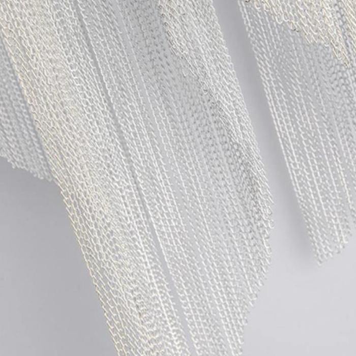 Flavio Modern Aluminum Chain Tassel Wall Sconce Wall Sconce Kevin Studio Inc