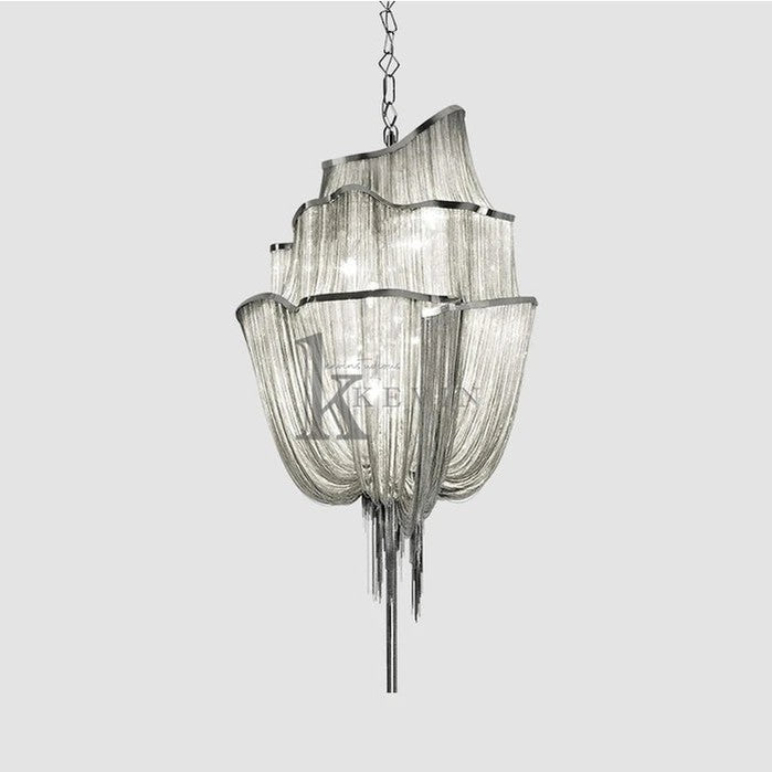 Naoise Modern Aluminum Chain Tassel Chandelier chandelier Kevin Studio Inc Samall