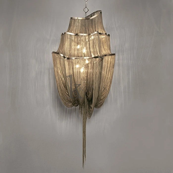 Naoise Modern Aluminum Chain Tassel Chandelier chandelier Kevin Studio Inc