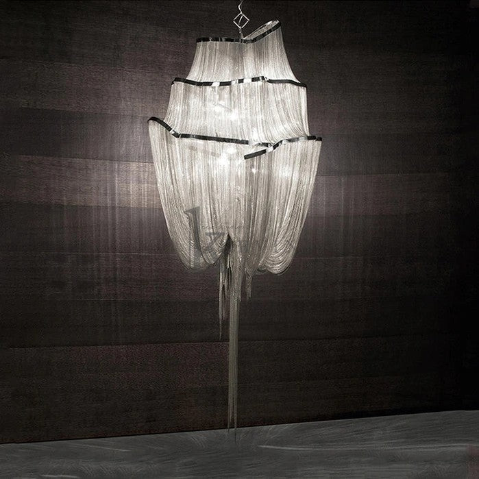 Naoise Modern Aluminum Chain Tassel Chandelier chandelier Kevin Studio Inc