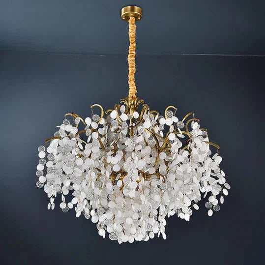 Aniya Brass branch Crystal chandelier branch chandelier Kevin Studio Inc