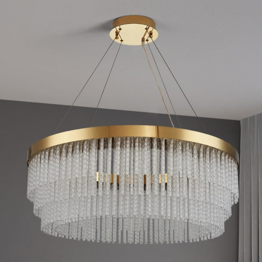 Dinah Glass Round Modern Chandelier For Living Room, Dining Room Chandelier Kevin Studio Inc
