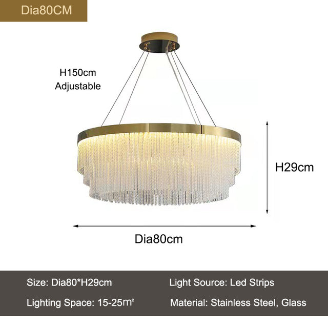 Dinah Glass Round Modern Chandelier For Living Room, Dining Room Chandelier Kevin Studio Inc