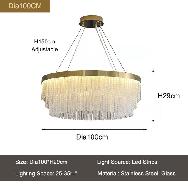 Dinah Glass Round Modern Chandelier For Living Room, Dining Room Chandelier Kevin Studio Inc