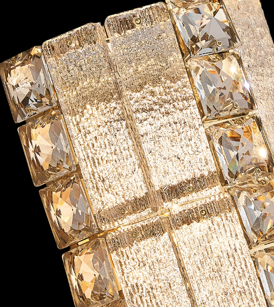 Oversized Multi-layers Luxury Gold Crystal Chandelier For Large Foyer/Hallway/Entryway Chandeliers kevinstudiolives